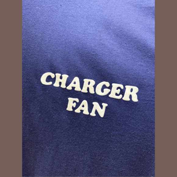 Belton Chargers Fan Tee | Navy Graphic | Size XL | Vintage 80s - Picture 4 of 5